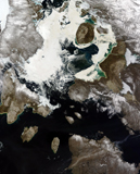 STK203387S
Sea ice and sediment visible in Nunavut, Canada.