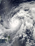 STK204004S
Typhoon Sanba over the Pacific Ocean and part of the Philippines.
