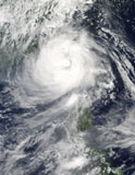 STK204011S
Typhoon Tembin over the ocean off southwestern Taiwan.