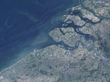 STK204048S
Satellite view of the Belgium coastline.