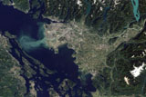 STK204055S
Satellite view of the Frasier River, British Columbia, Canada.