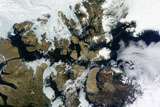 STK204056S
Satellite view of Parry Channel and McClure Strait in the Northwest Passage.