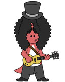 STK600005P
Illustration of an Allosaurus guitar playing dressed like Slash.