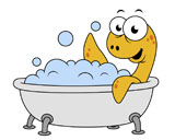 STK600008P
Illustration of a bathing Loch Ness Monster.