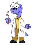STK600016P
Illustration of a Brontosaurus chemist.