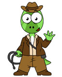 STK600046P
Illustration of Parasaurolophus dressed as Indiana Jones.