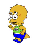STK600053P
Illustration of a Triceratops runner.