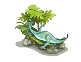 STK600129P
Illustration of an Iguanodon sunbathing.