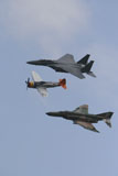 TMO100695M
An F-15 Eagle, P-47 Thunderbolt, and F-4 Phantom fly a heritage flight.