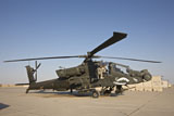 TMO100801M
An AH-64D Apache Longbow parked at a military base in Iraq.