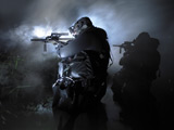 TWE300007M
Special operation forces combat divers armed with Steyr AUG assault rifles.