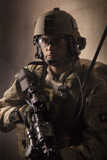 TWE300024M
U.S. Air Force CSAR parajumper armed with an automatic rifle.