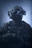 TWE300034M
Special operations forces soldier equipped with night vision.