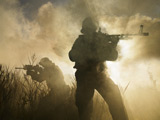 TWE300045M
U.S. Navy SEALs during a combat scene.