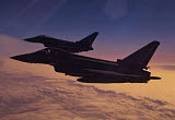 TZG100182M
Two German Air Force Eurofighter Typhoon's at sunset.