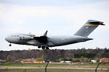 TZG100227M
A U.S. Air Force C-17A Globemaster landing at Ramstein Air Base.
