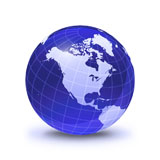 VET200001S
Stylized Earth globe with grid, showing North America.