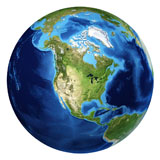VET200010S
3D rendering of planet Earth centered on North America.