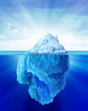 VET200043S
Solitary iceberg in the sea.