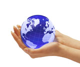 VET200046S
Woman's hands holding an Earth globe.