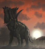 VVA600004P
Coahuilaceratops walking through a Cretaceous sunset.