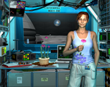 WMY100038S
A young radio astronomer stationed near the Moon's South Pole.