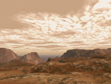WMY100059S
Artist's concept from atop Olympus Mons on the planet Mars.