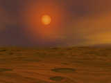 WMY100097S
Artist's concept of Teide 1 from the surface of a hypothetical Mars-like planet.