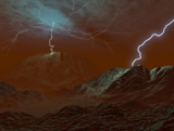 WMY100123S
Artist's concept of lightning in Venus' clouds.