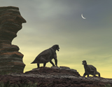 WMY100162P
Two giant Moschops face off on a sandstone mesa 250 million years ago.