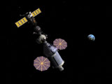 WMY100250S
An Orion class Crew Exploration Vehicle paired with a Soyuz TMA spacecraft.