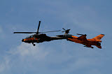 ZDN100092M
An F-16 Falcon and AH-64 Apache from the Royal Netherlands Air Force.