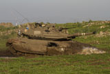 ZDN100109M
An Israel Defense Force Merkava Mark IV main battle tank.