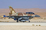 ZDN100168M
An F-16D Barak of the Israeli Air Force taxis at Ovda Air Force Base.
