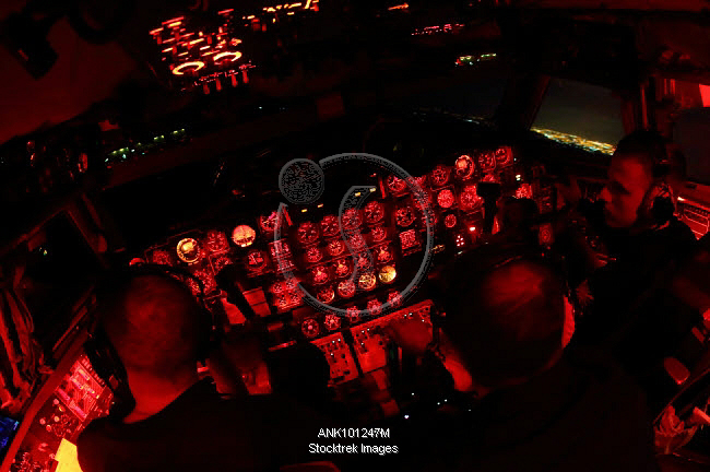 76md Cockpit of an IL-76MD military transport aircraft of the Russian Air ...