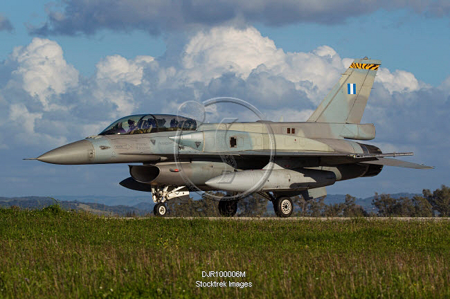 A Hellenic Air Force F 16 Fighting Falcon Taxies Out For A Training A Hellenic Air Force F 16 Fighting Falcon Taxies Out For A Training