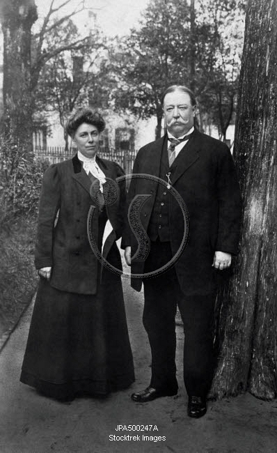 President William Howard Taft with his wife Helen Herron Taft in a ...