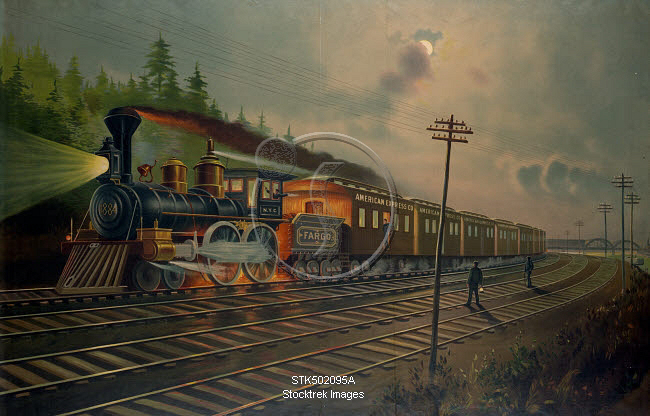American Express company's special express train. circa 1884 ...